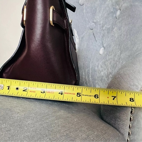 NWT Coach Blake Flap Carryall Satchel Crossbody Turn Lock Zip Burgundy Gift - Picture 9 of 14